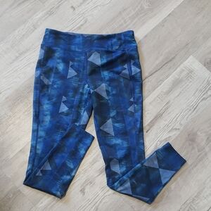 Blue Geometric Womens Medium Leggings Athelta